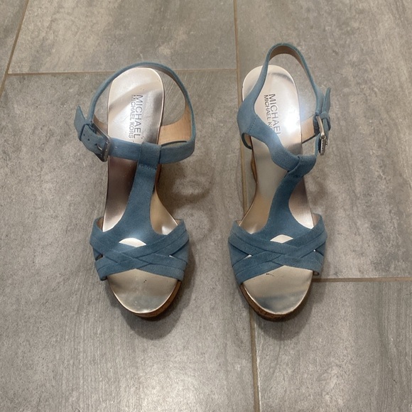 Michael Kors Baby Blue Wedges Size 7.5 - Picture 4 of 8